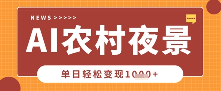 Deepseek制作农村夜景视频,一条视频点赞20W+,单日变现数张-瑞东轻创终点站