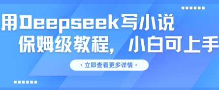 用Deepseek写小说,保姆级教程,小白可实操-瑞东轻创终点站