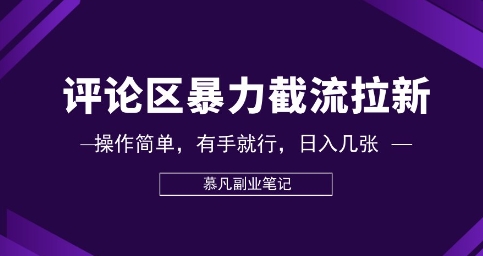 评论区暴力截流拉新:捡钱项目,操作简单,有手就行,日入几张-瑞东轻创终点站