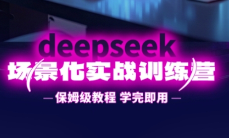DeepSeek场景化实战训练营,保姆级教程,学完即用,手把手教你用DeepSeek提升效率-瑞东轻创终点站